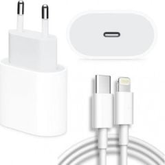 Apple iPhone 20 W güç adaptörü ve USB-C Lightning şarj kablosu